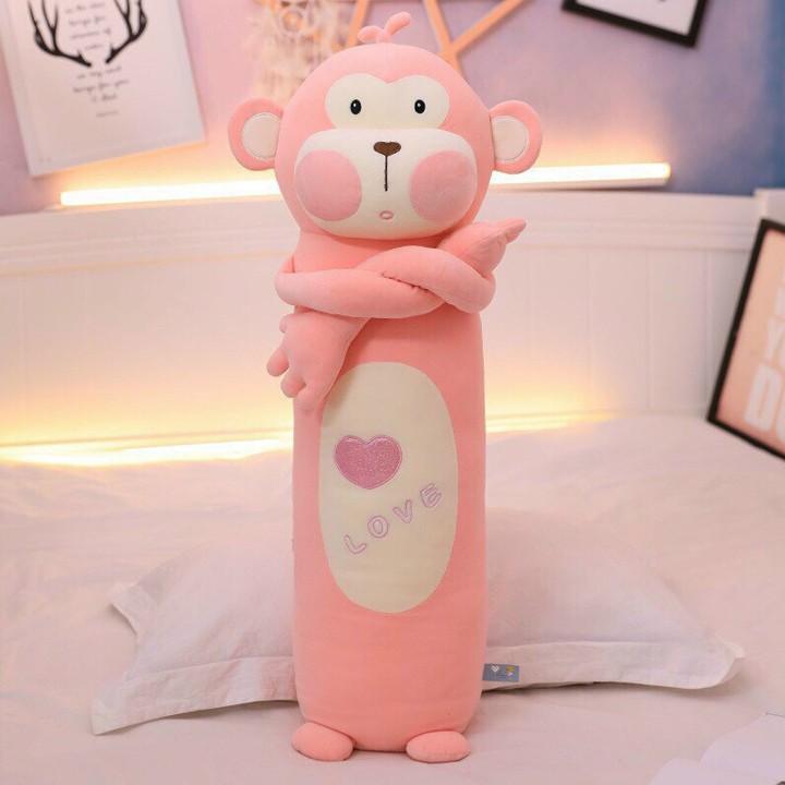 THÚ NHỒI BÔNG KHỈ CON ĐÁNG YÊU - GỐI ÔM KHỈ CON