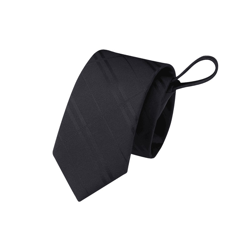 Cà vạt thắt sẵn kích thước 6cm kiểu dáng thanh lịch cho nam đeo khi đi dự tiệc cưới