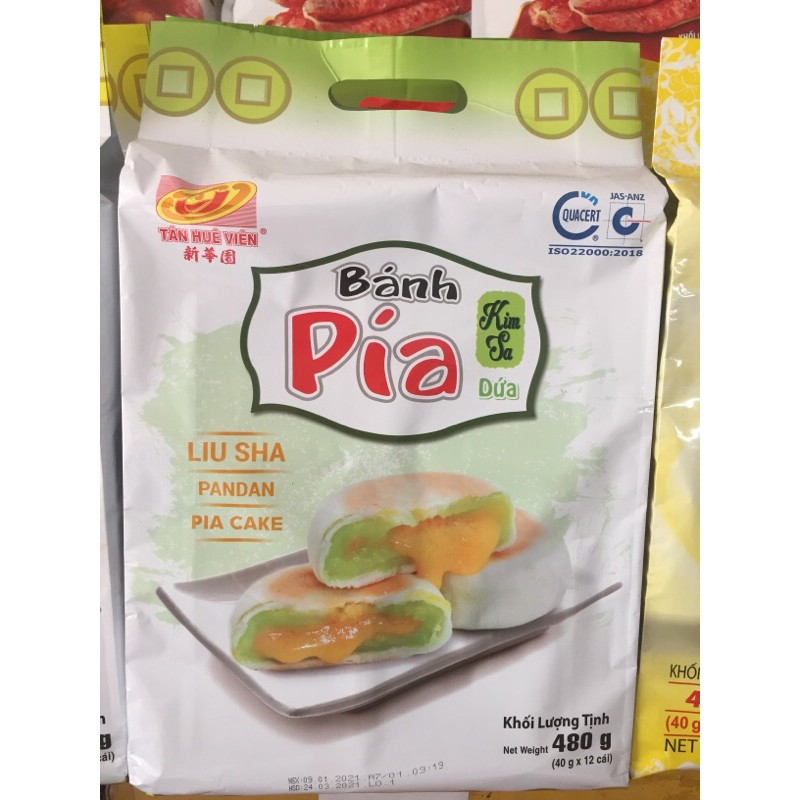 Bánh Pía Kim sa Dứa/ Đậu xanh/ Trà xanh/ Đậu đỏ/ Mè đen/ Bí đỏ/ Bắp