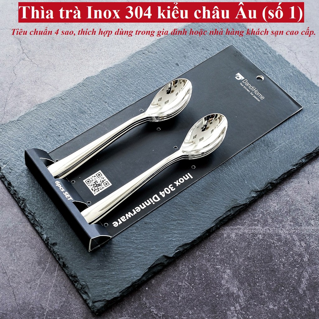 Bộ 6 thìa muỗng inox 304 DandiHome 2020 cao cấp, sang trọng, tinh tế