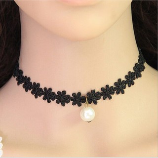 Vòng cổ choker tatoo hoa đen