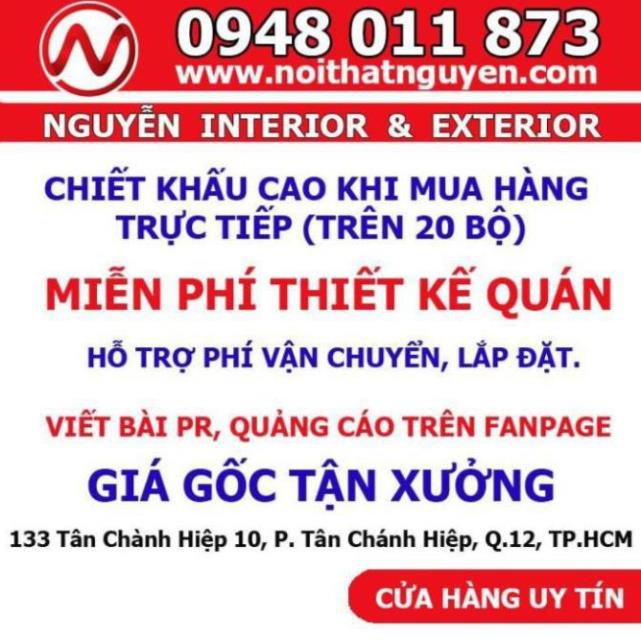 BÀN GHẾ GIÁ RẺ [GIÁ TẠI XƯỞNG] BỘ CABIN BG015 NỘI - NGOẠI THẤT NHÀ HÀNG, CAFE, CĂN HỘ NTN