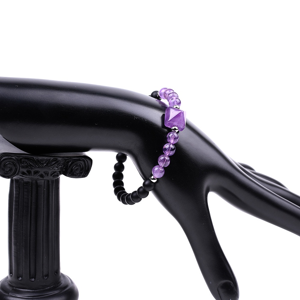 Vòng Tay Yoga Đá Mắt Hổ Tự Nhiên Màu Hồng