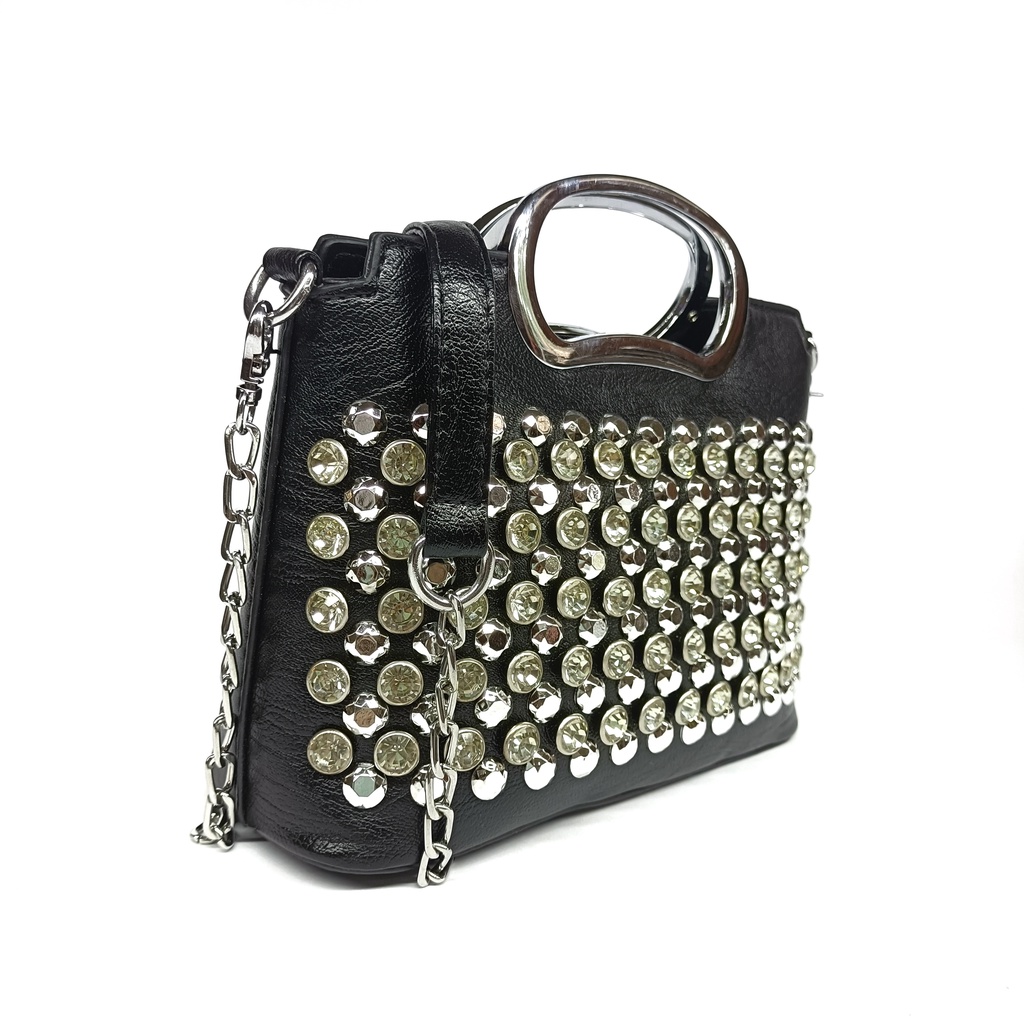 Túi xách nữ Quảng Châu đính đá tán đinh sang chảnh, đeo vai đeo chéo phòng cách trẻ trung