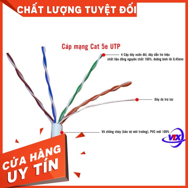 Dây mạng cat 5e mua theo m tuỳ chọn