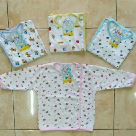 Áo dài tay sơ sinh trắng cotton mềm