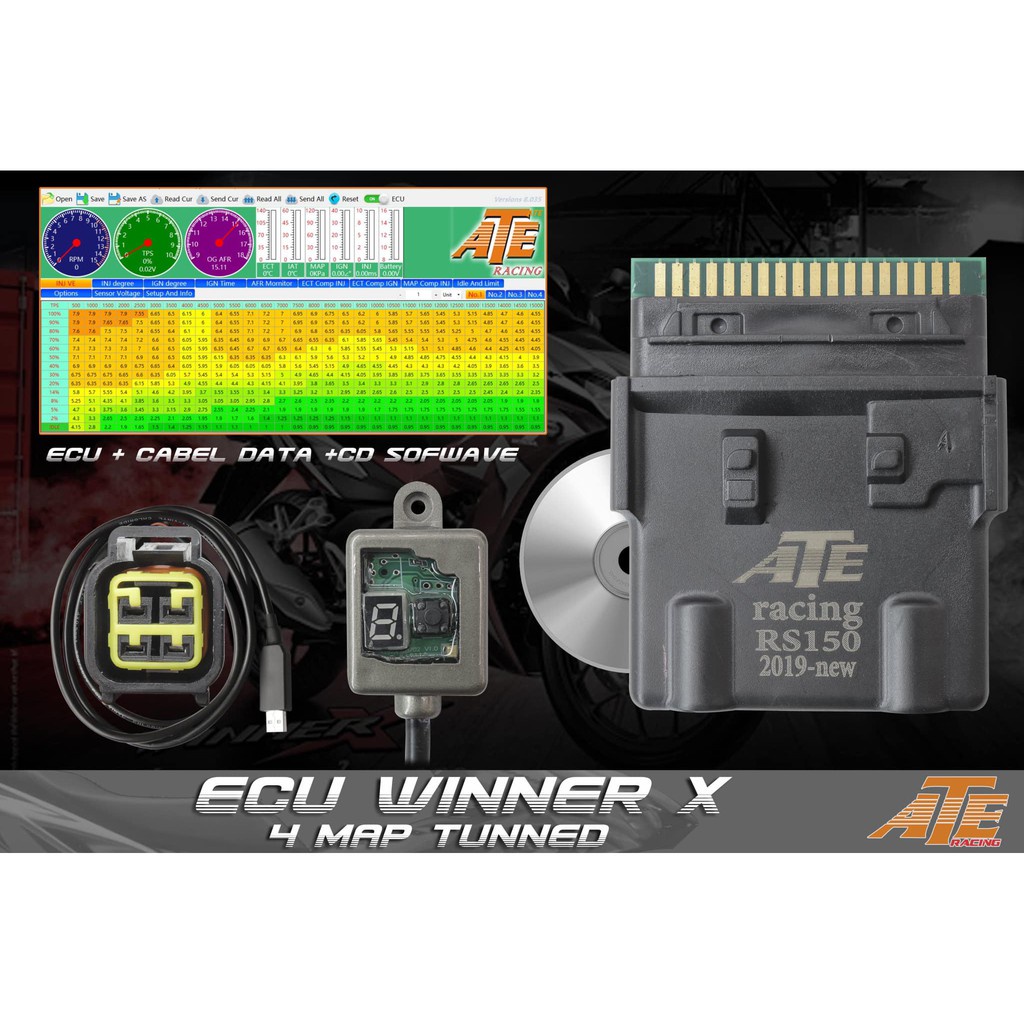 ECU Winner X lập trình ATE racing có 4 map chỉnh