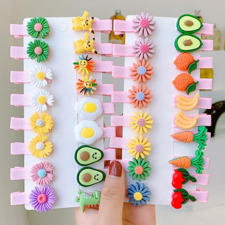 Bộ 10 kẹp tóc phong cách Hàn Quốc xinh xắn cho phái nữ