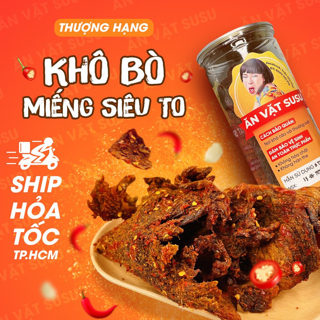 KHÔ BÒ MIẾNG SIÊU TO (250G)