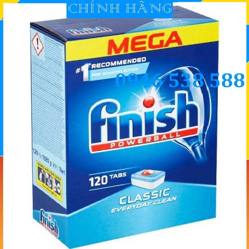 Viên rửa bát Finish 132 viên, 120 viên, 110 viên Nhập khẩu Chính Hãng dùng cho Máy rửa bát