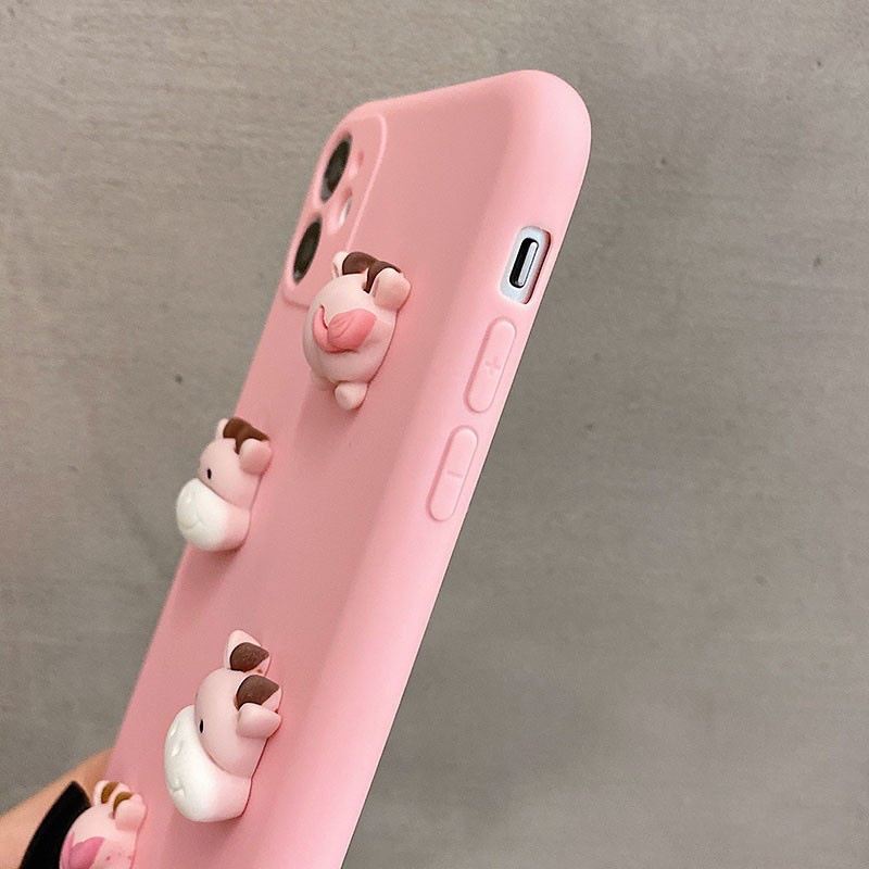 Ốp điện thoại 3D Cartoon cute cow head pink phone case cho SAMSUNG NOTE 20 ULTRA NOTE 5 S10 5G A10E S20FE M30S S21 PLUS soft shell