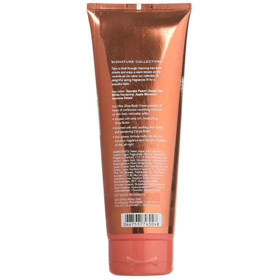 Kem dưỡng ẩm cơ thể Bath &amp; Body Works Georgia Peach &amp; Sweet Tea Ultra Shea Body Cream 226g (Mỹ)