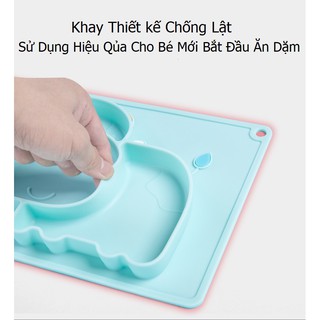 (FREESHIP ĐƠN 50K) Khay Hải Mã Silicon Chống Lật Cho Bé