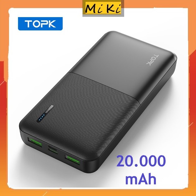 Sạc Dự Phòng TOPK I2009 20000mAh - Hàng Chính Hãng