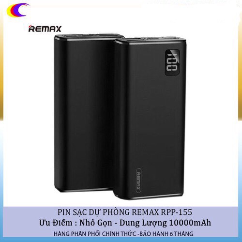 [MINI PRO 10.000MAH] PIN SẠC DỰ PHÒNG REMAX RPP-155