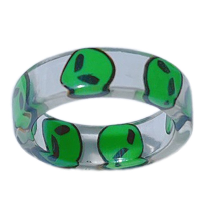 San * Nhẫn Resin Hình Động Vật Hoạt Hình Sáng Tạo Cho Tiệc Khiêu Vũ Ins f