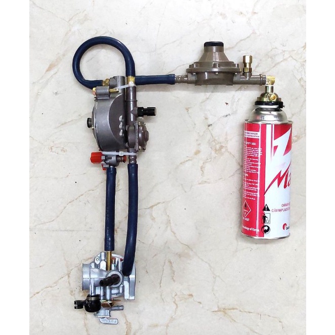 Bộ chuyển đổi xe máy chay xăng thành chạy gas HVGAS bản dùng bình mini