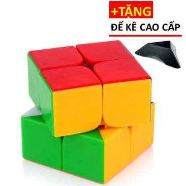 Hot Combo Rubik 2x2 + Rubik 3x3 - Combo 2 Rubik 23 Không Viền Nhựa Màu Tặng Đế Cao Cấp