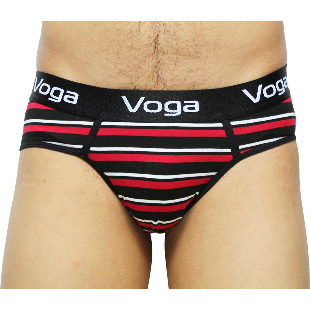 Combo 3 Quần lót nam kiểu sịp tam giác Voga sọc vải thun cotton 100% thoáng mát, sành điệu