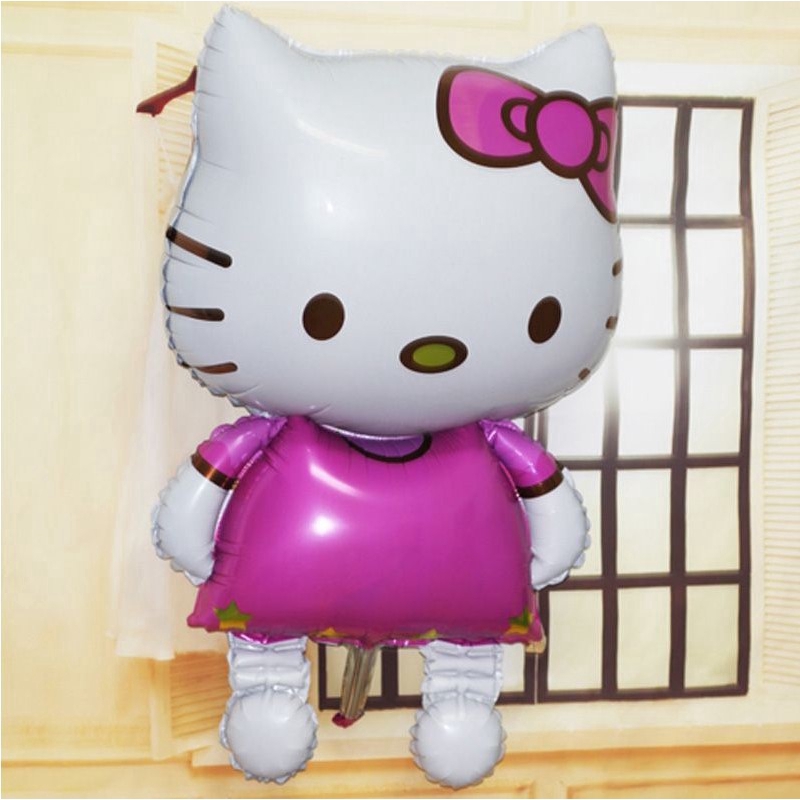 Bong bóng bơm hơi hình mèo Hello Kitty114x70cm