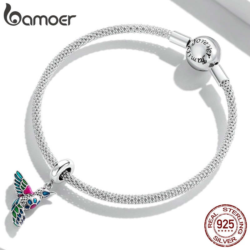 Mặt dây chuyền BAMOER SCC2126 925 bằng bạchình chim ruồi thời trang