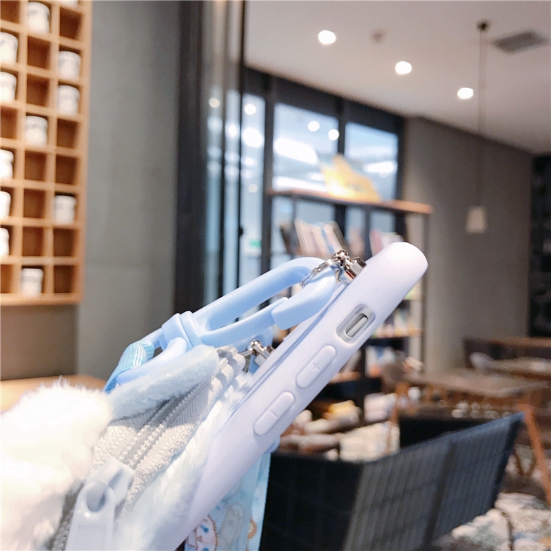 Ốp điện thoại tích hợp ví hình chú cún Melody Cinnamoroll 3D dễ thương cho iPhone 13 12 11 Pro XS Max XR X 7 8 kèm dây đeo