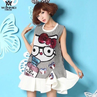 ĐẦM SỌC BABY DOLL KITTY