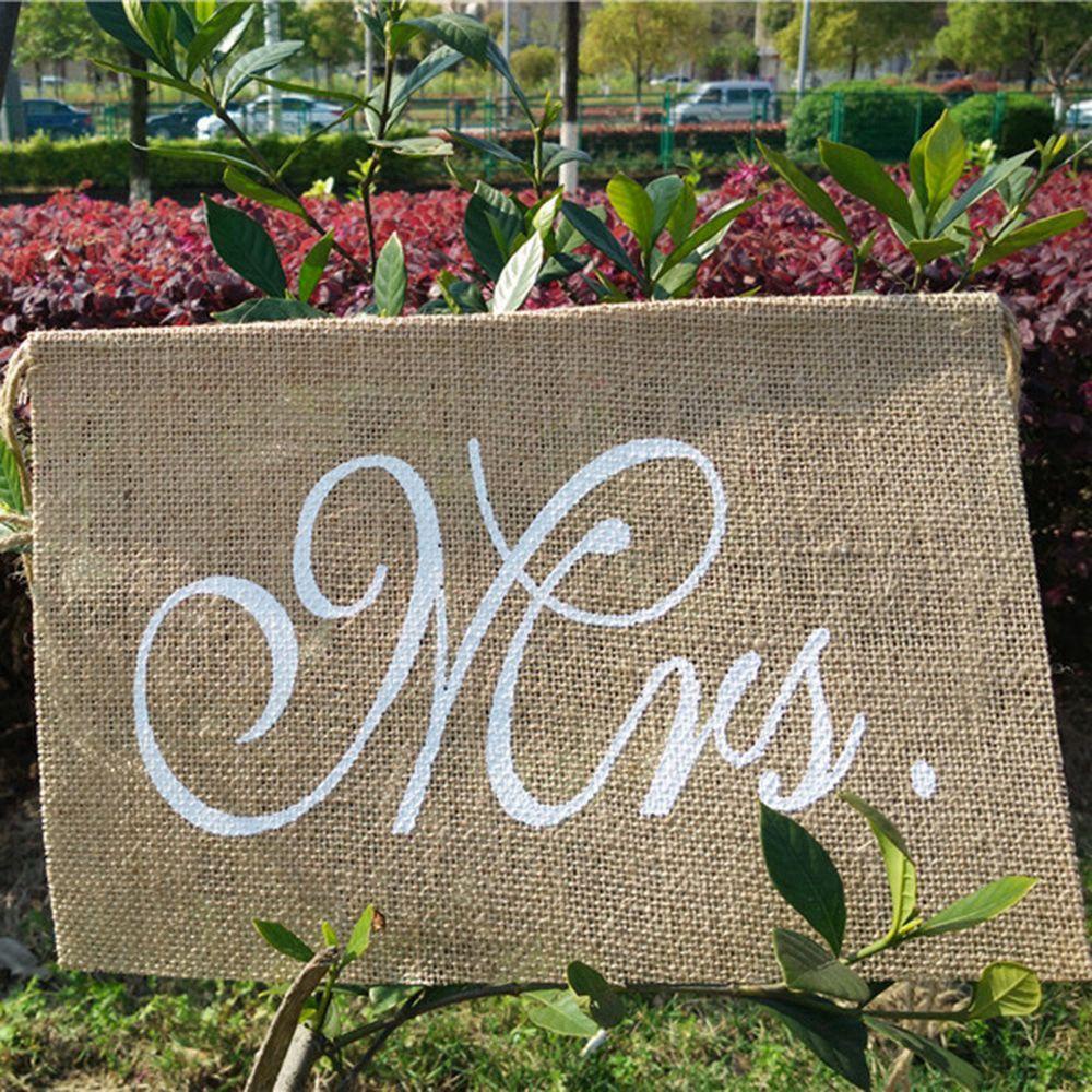 Banner Ghế NICKOLAS 2 Cái / Bộ Mr.Bà &amp; bà. Cờ Treo Trang Trí Lãng Mạn Dùng Làm Đạo Cụ Chụp Ảnh