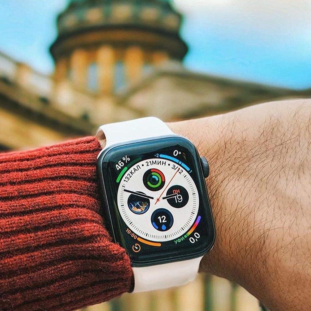 Dây Silicone Khóa Kim Loại Cho Đồng Hồ Apple 42mm 38mm 44mm 40mm Iwatch Series 5 / 4 / 3 / 2 / 1