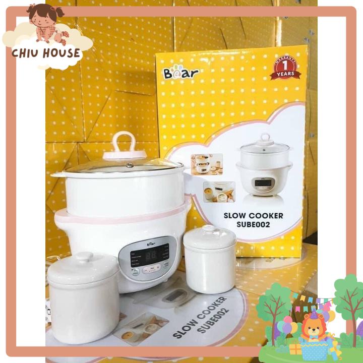 [ Quà tặng bịt ổ điện] Nồi cháo chậm Bear bản quốc tế 1.6L