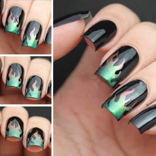 Decal hình ngọn lửa dán móng nghệ thuật