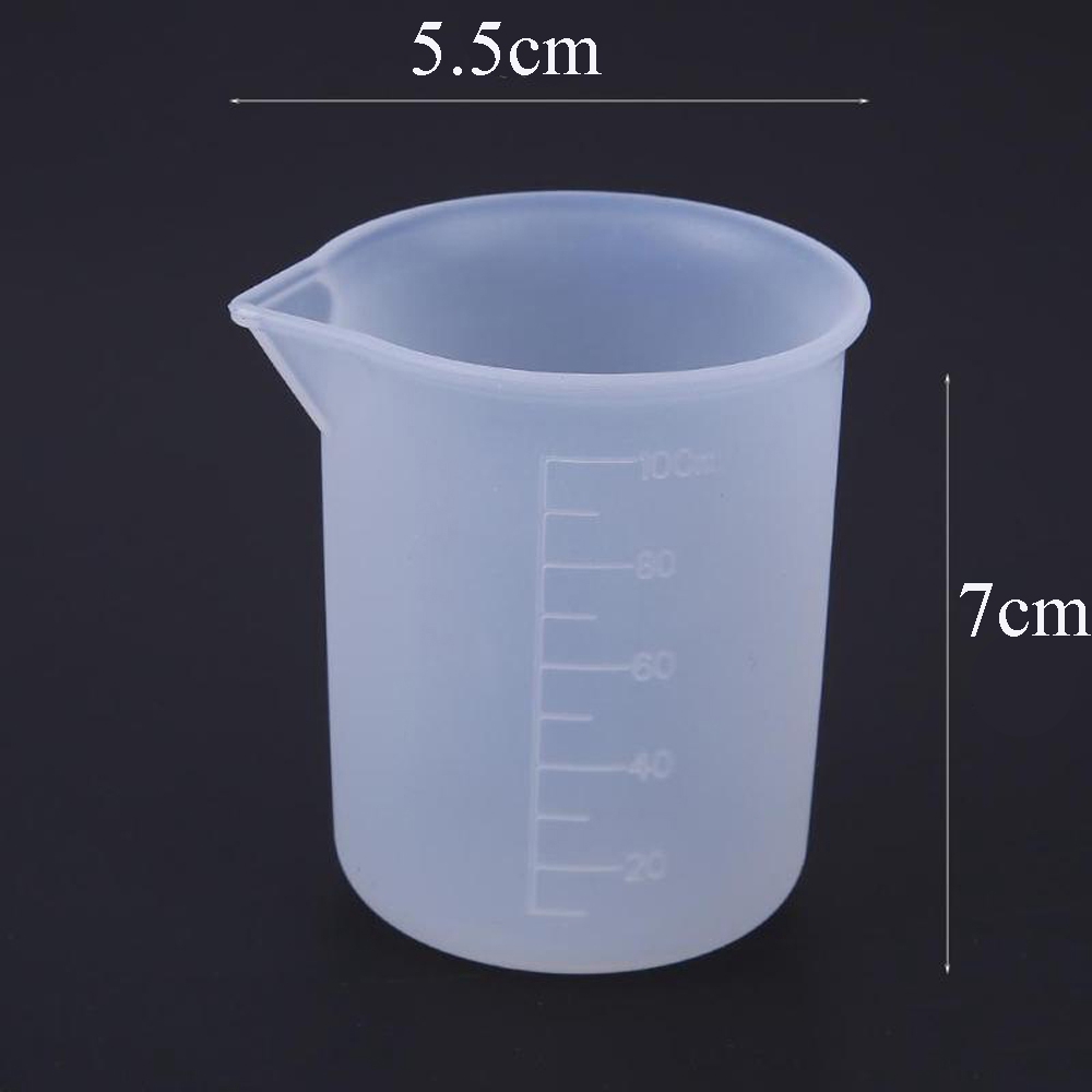 Cốc đo lường 100ml bằng silicon mềm có thể tái sử dụng dùng trong nhà bếp