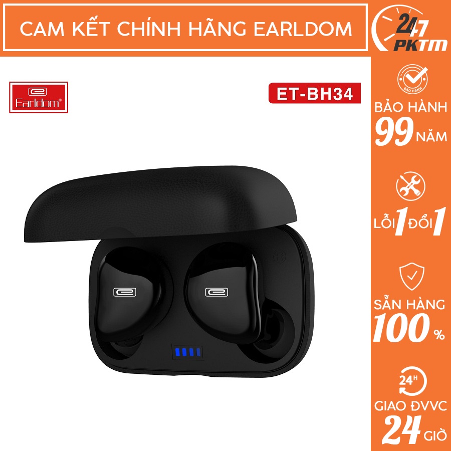 🛑 Chính Hãng Earldom 🛑 Tai Nghe Bluetooth True Wireless Earldom BH34 | Phụ Kiện Thông Minh 247 VN