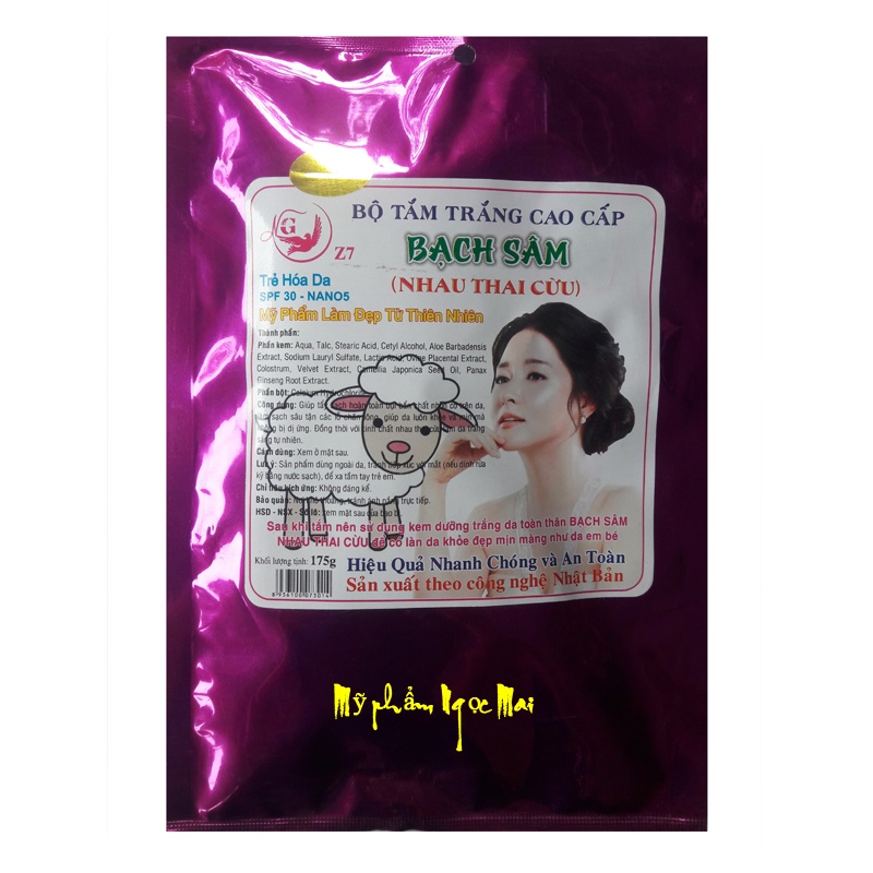 Bộ tắm trắng cao cấp dưỡng chất Nhau Thai Cừu Z7 BẠCH SÂM