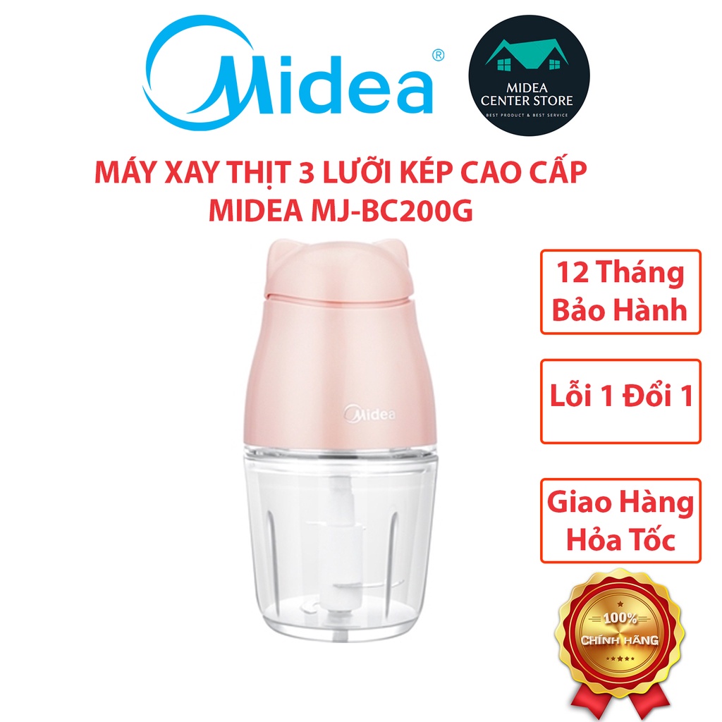 [Chính hãng] Máy xay thịt 200W 4 lưỡi dao Midea MJ-BC200G, lỗi 1 đổi 1, bảo hành 12 tháng toàn quốc