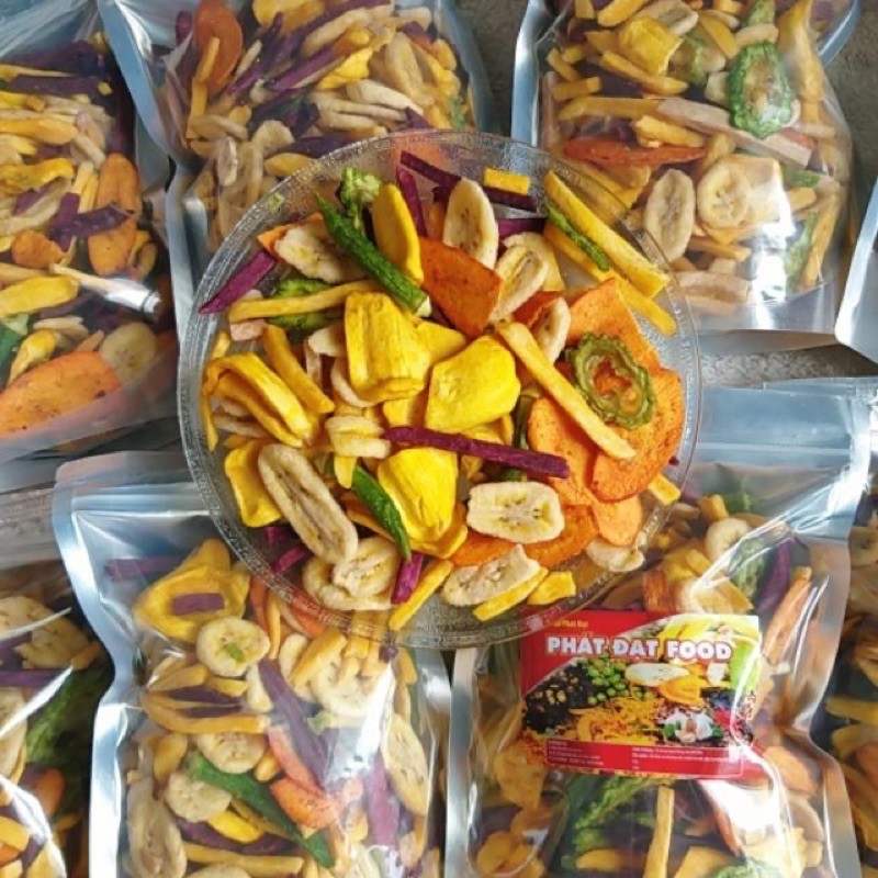Trái cây/hoa quả thập cẩm sấy 500g không vỡ vụn