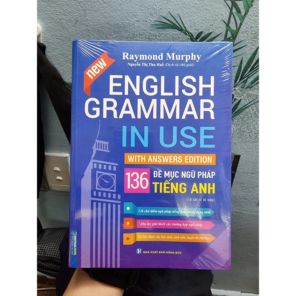 Sách - English Grammar In Use 136 Đề Mục Ngữ Pháp Tiếng Anh ( Bản Màu ) Tặng Kèm Bookmark