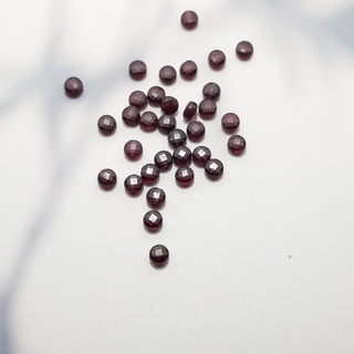Hạt lẻ đá phong thủy Garnet cắt giác tròn 4li