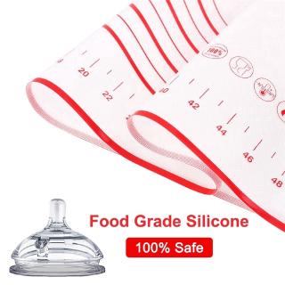 Non-Stick Silicone Silicon Baking Bake Bakery Mat Mats Sheet Sheets Tools Tool Heat Resistance Table Placemat Pad Pastry Board Rolling Dough Mats with Measurement Oven Liner