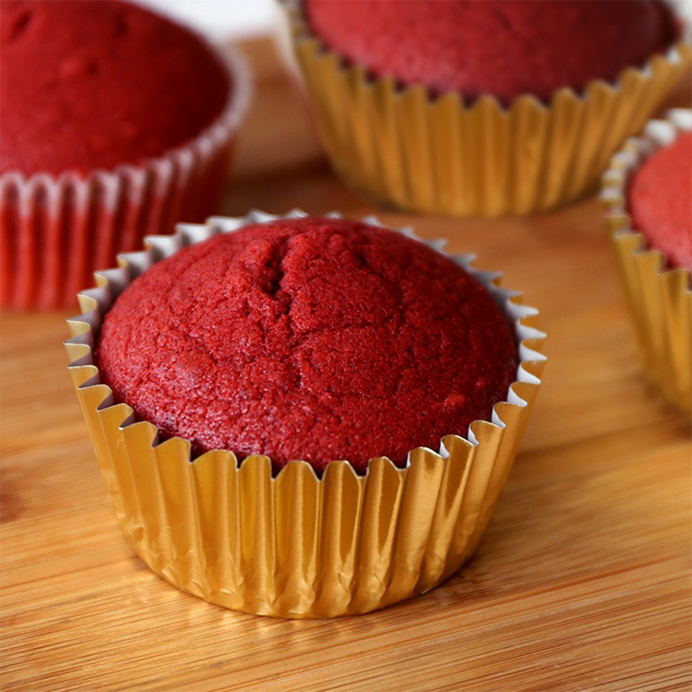 100 Cốc Giấy Bạc Làm Bánh Cupcake Tiện Lợi