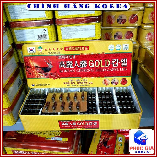 Viên Đạm Sâm Nhung Hươu Linh Chi Hàn Quốc, Hộp 120 viên - Tăng Đề Kháng, Phục Hồi Sức Khỏe