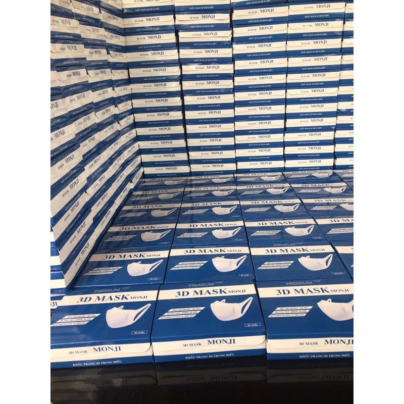 (Hàng chuẩn) Hộp 50 chiếc khẩu trang 3D mask Monji kháng khuẩn | BigBuy360 - bigbuy360.vn