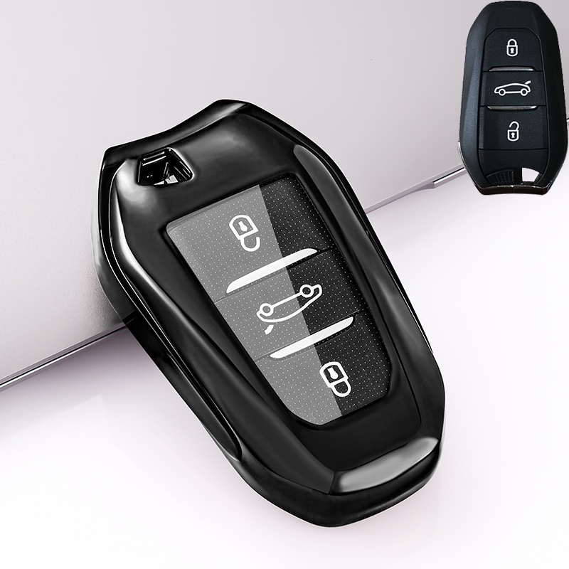Ốp TPU bảo vệ chìa khóa điều khiển từ xe cho ô tô Peugeot 208 308 508 Citroen C4 DS3 DS5 DS6