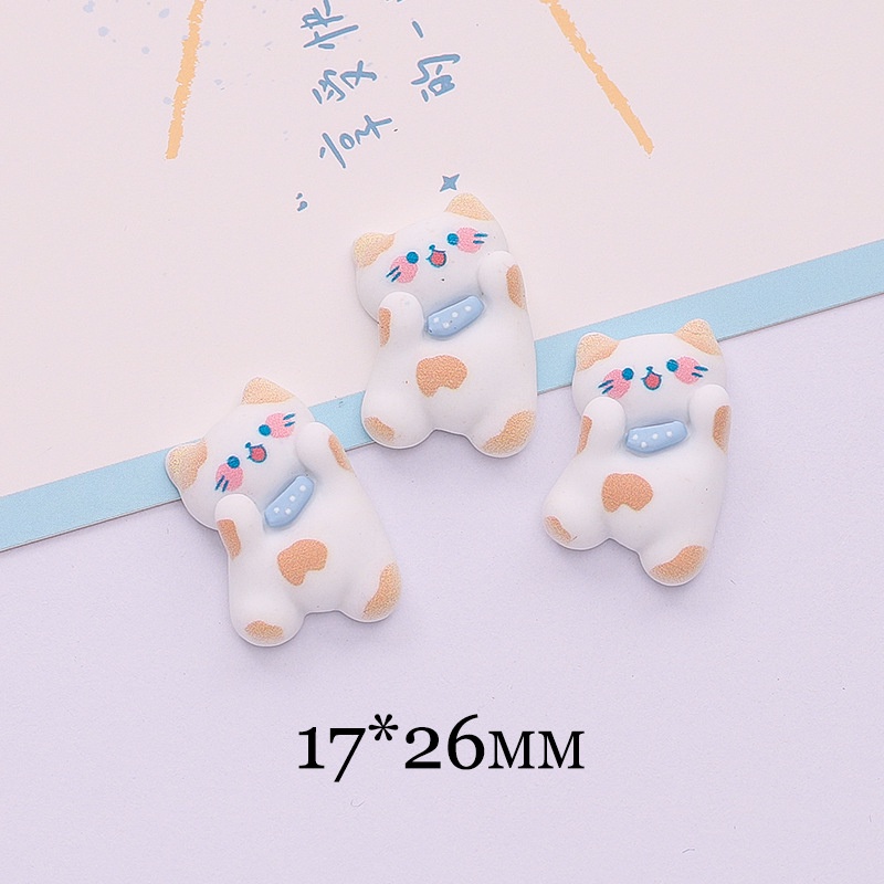 Set 10 Phụ Kiện Kẹp Tóc/Điện Thoại Bằng Resin Hình Khủng Long/Gấu Hoạt Hình Dễ Thương DIY