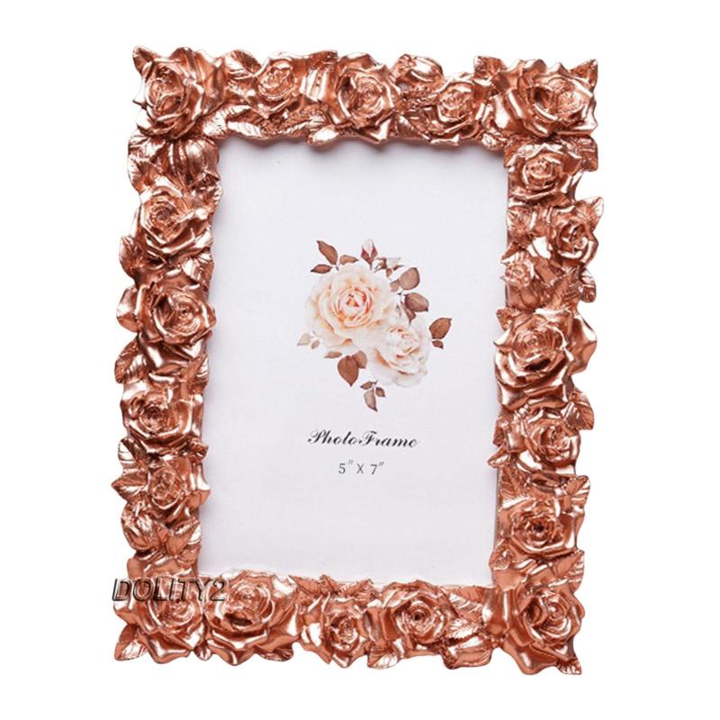 [Dolity2] Khung Ảnh Trang Trí Hình Hoa Phong Cách Vintage Kết Cấu Trang Trí Bàn Làm Việc