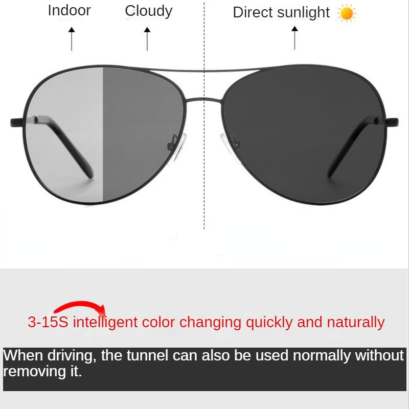 Mắt kính thay đổi màu thời trang cho nam