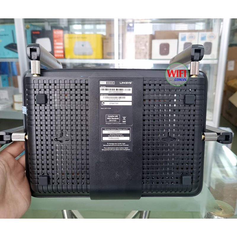 Router WiFi Linksys EA8100-AH - Băng tần kép chuẩn AC Wave2 MU-MIMO 4x4, Tốc độ 2600Mbps