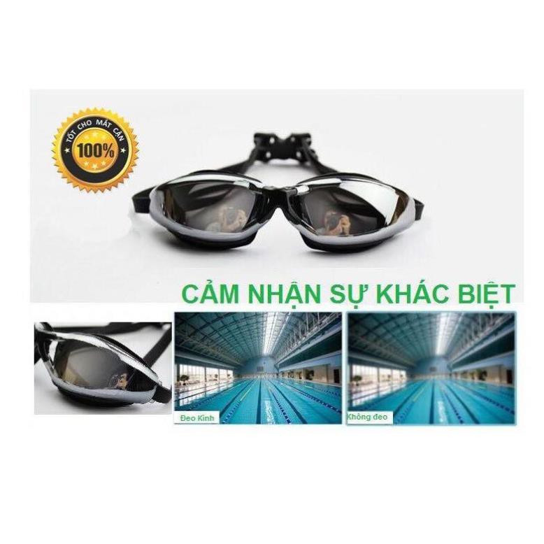 Kính Bơi Cận Thị Độ Cận 1.5 - 8 Độ Mắt Tráng Gương Chống Tia UV Chống Loá KB03 Đạt Nguyễn Shops