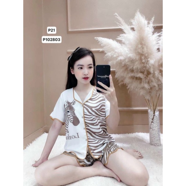 set bộ sóng áo cộc tay cánh dơi quần đùi,chất liệu lụa mango mềm mịn in hình dễ thương mặc rất mát free size 45kg-57kg