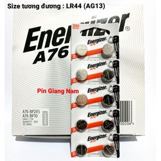 Pin LR44 Energizer (A76) Hàng Chính Hãng Vỉ 10 Viên